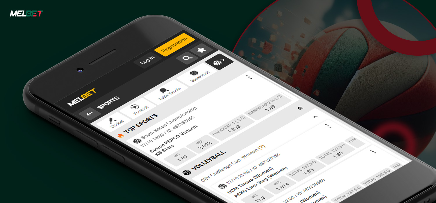 Melbet Mobile App for Volleyball Betting