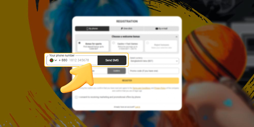Enter your phone number to register.