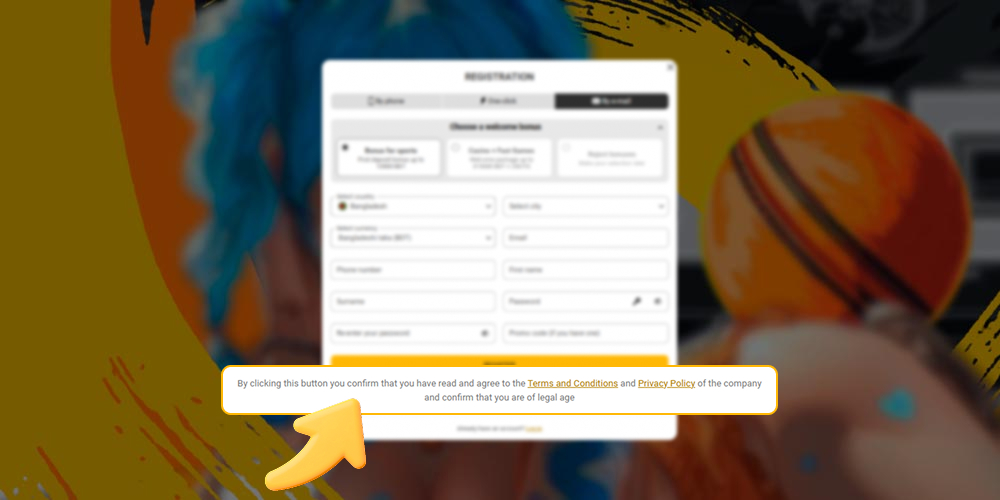 Read the terms and conditions of use for the gambling website.