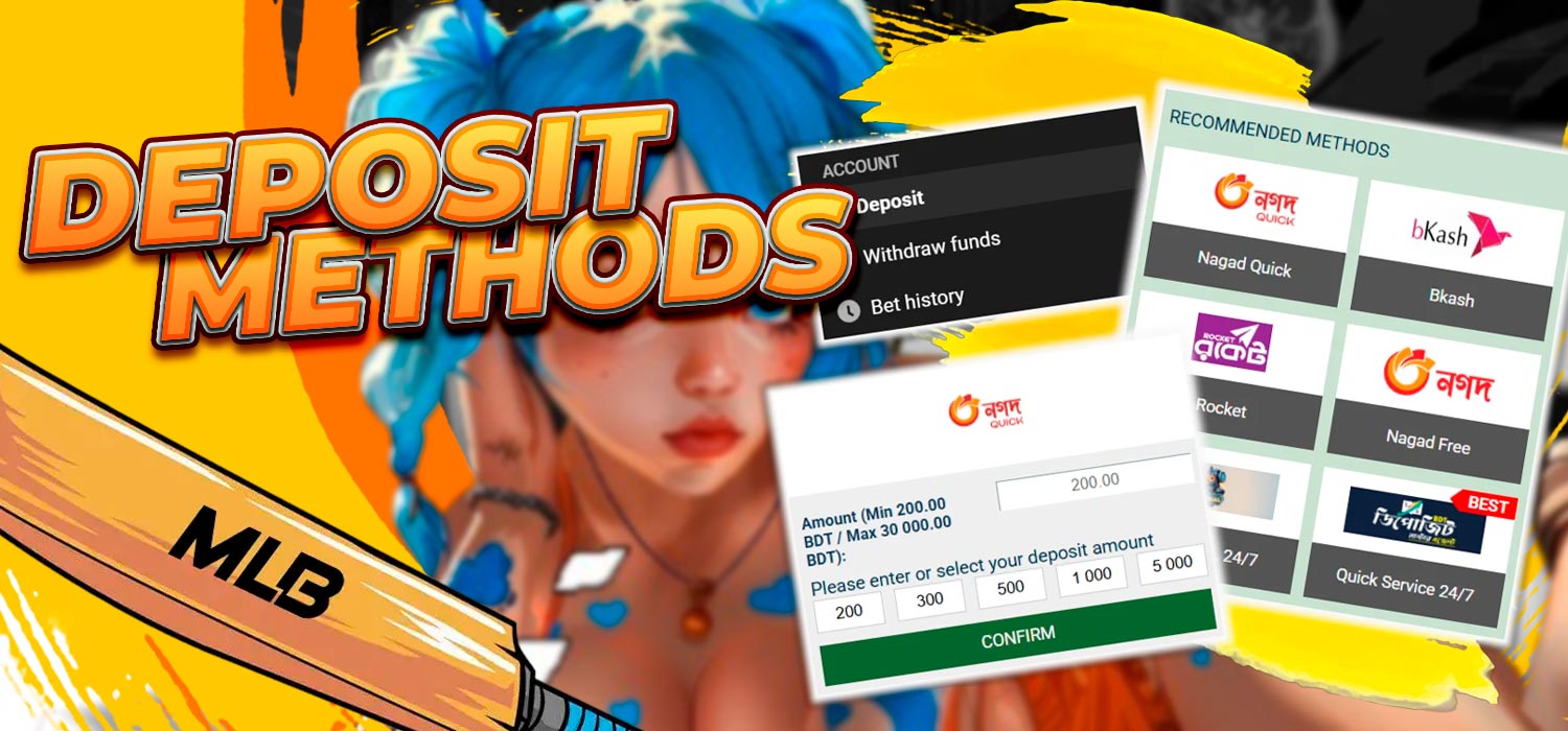 Variations in payment and withdrawal of money at Melbet Casino.